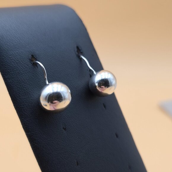Sterling Silver Bright Orb Dangle Earrings A5658 - Picture 2 of 6